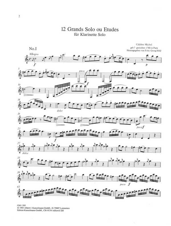 12 grands solo ou études