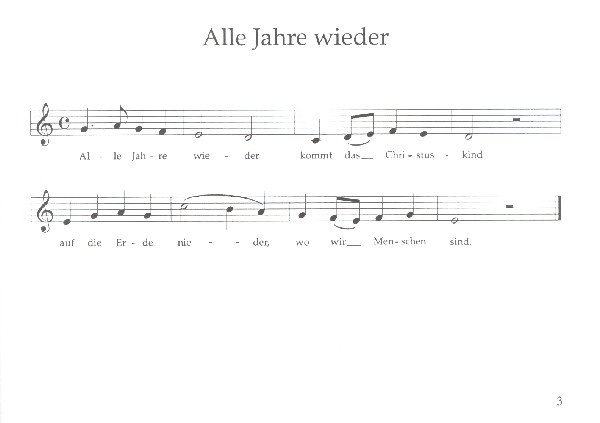 Weihnachtslieder für das Glockenspiel