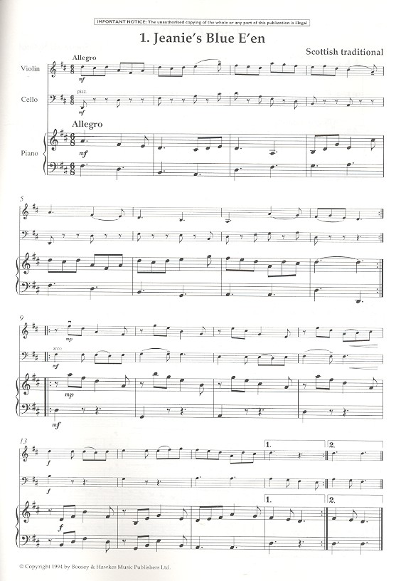 Tunes for my piano trio vol.1