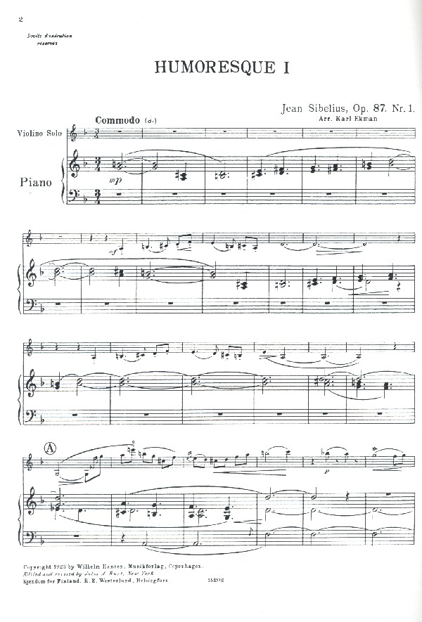 Humoreske Nr.1 op.87,1