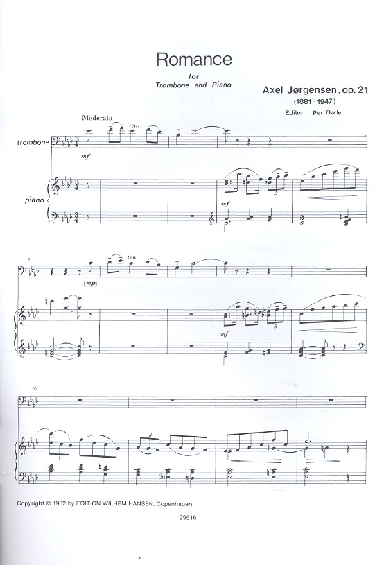 Romance op.21 for trombone and