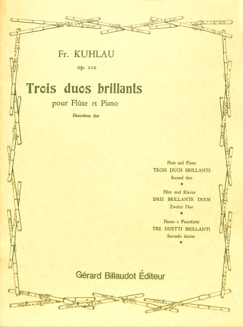 Duo brillant op.110,2 pour flute