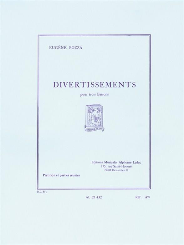Divertissements pour 3 bassons