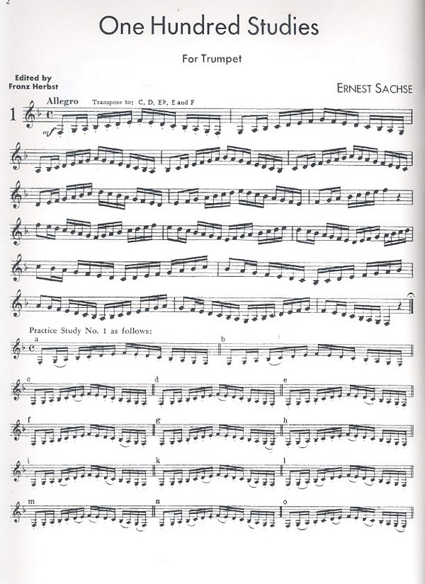 100 Studies for trumpet