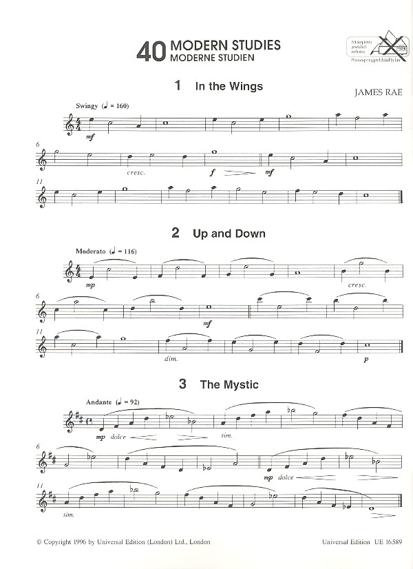 40 Modern Studies for flute