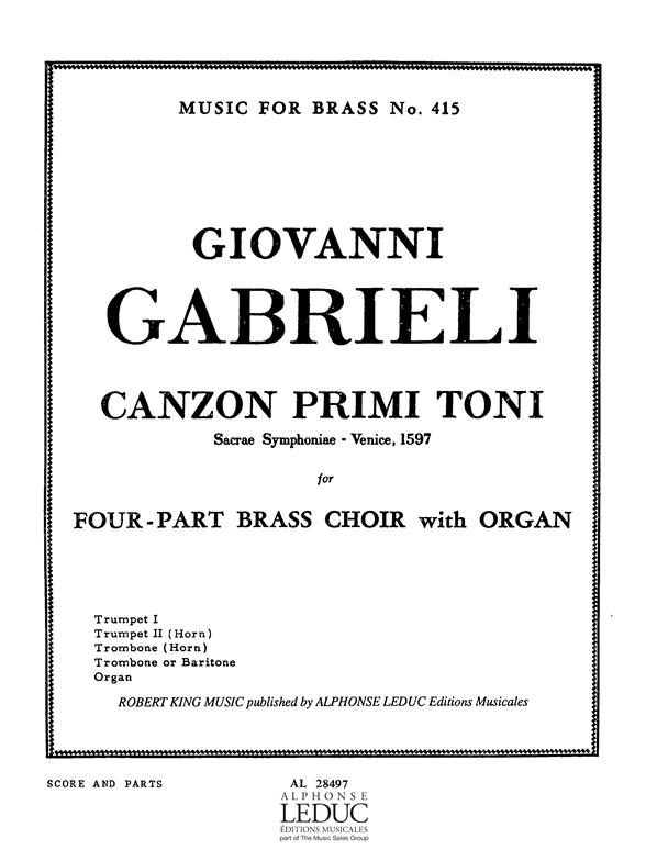 CANZON PRIMI TONI FOR 4-PART