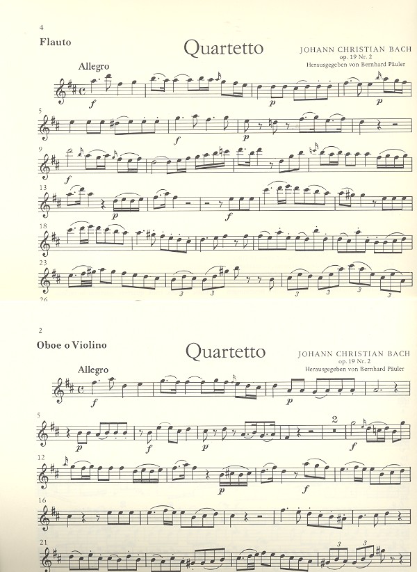 Quartett D-Dur op.19,2 für