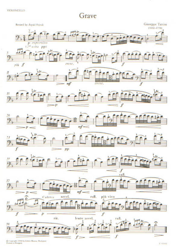 Grave für Violoncello und Klavier