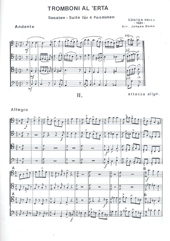 Tromboni al'erta Sonaten-Suite