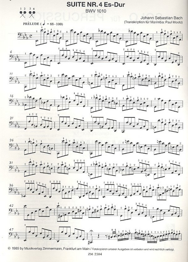 Suite Es-Dur Nr.4  BWV1010