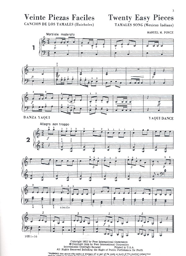 veinte Piezas Faciles (Twenty Easy Pieces)