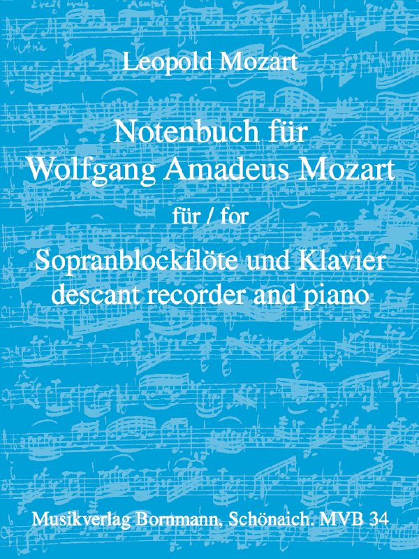 Notenbuch für Wolfgang Amadeus Mozart