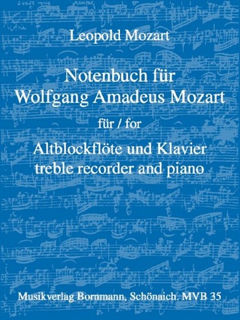 Notenbuch für Wolfgang Amadeus Mozart