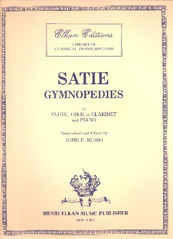 Gymnopedies for flute, oboe or