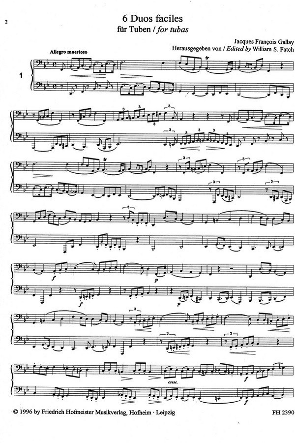 6 Duos faciles op.41 für 2 Tuben