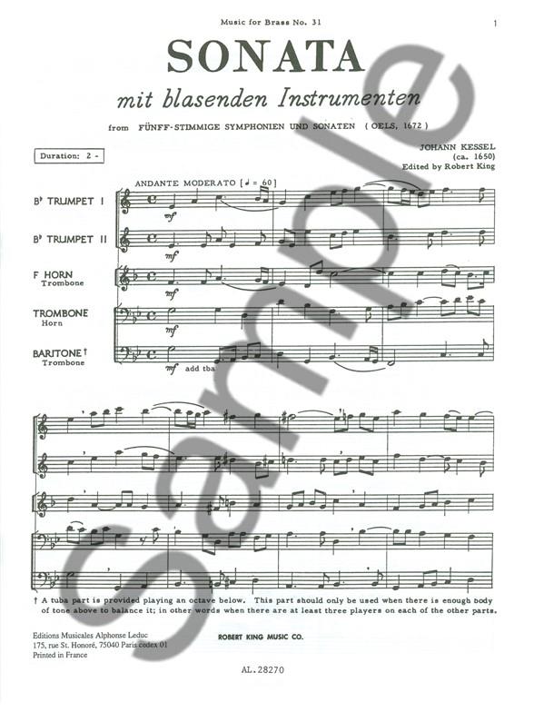 Sonata mit blasenden Instrumenten