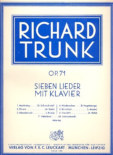 7 Lieder op.71
