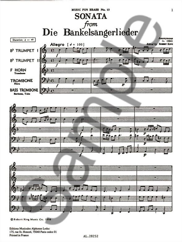 Sonata from Die Bänkelsängerlieder