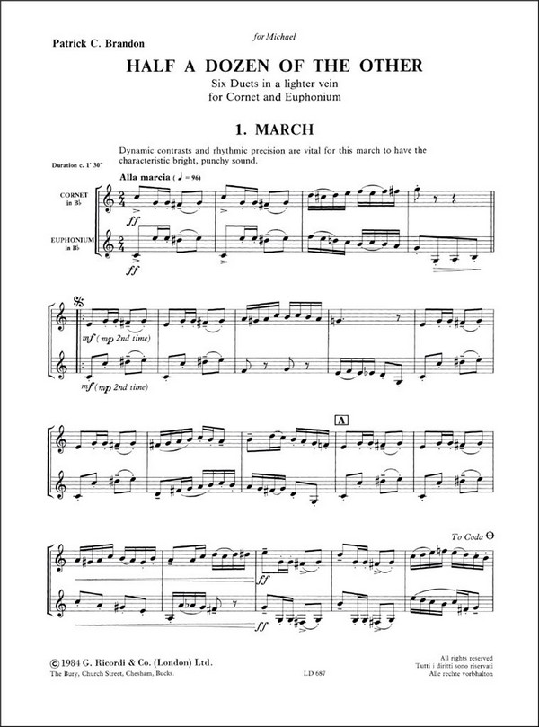 HALF A DOZEN OF THE OTHER 6 DUETS
