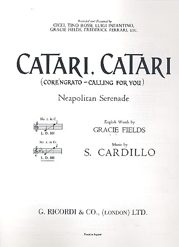 Catari Catari Neapolitan Serenade: