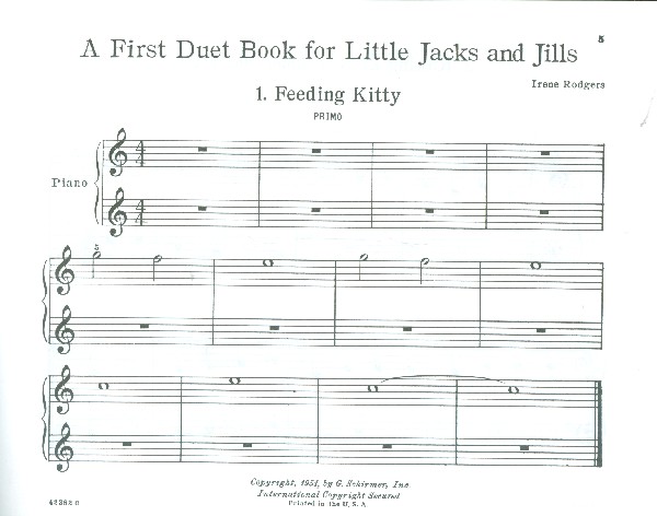 A first Duet Book for little Jacks and Jills