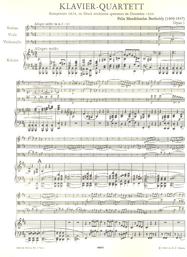 Quartett h-Moll op.3