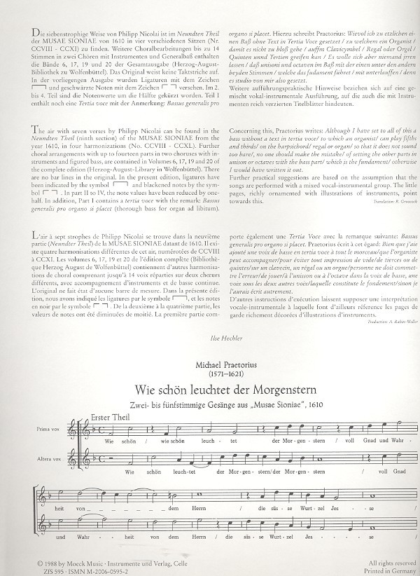 Wie schön leuchtet der Morgenstern