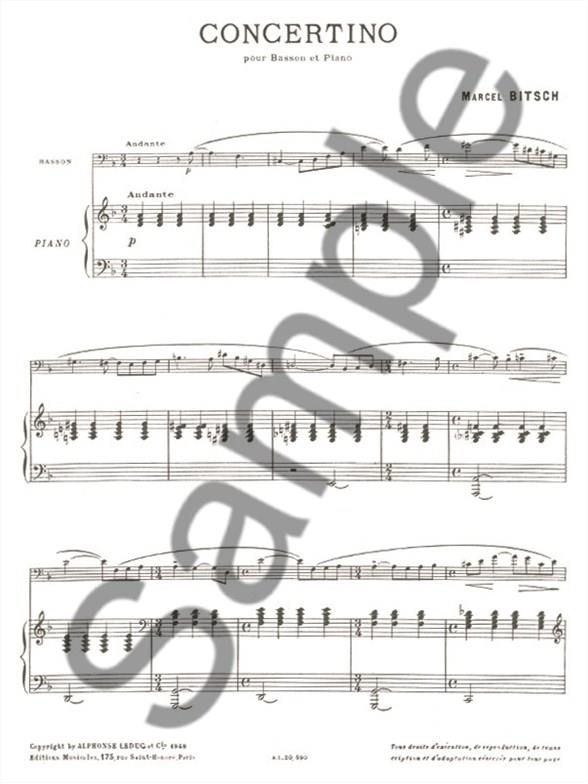Concertino pour basson et piano