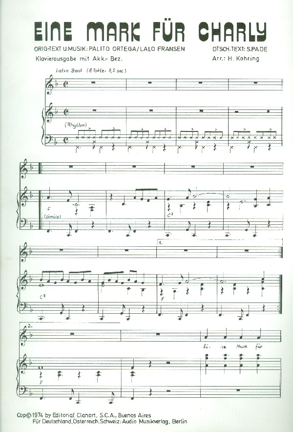 Eine Mark für Charly: Einzelausgabe