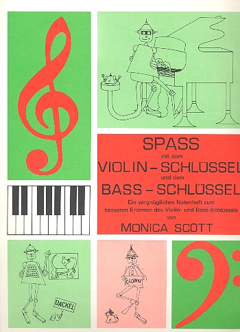 Spaß mit dem Violinschlüssel und dem Bassschlüssel 