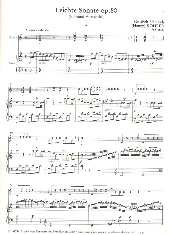 Leichte Sonate op.80 für