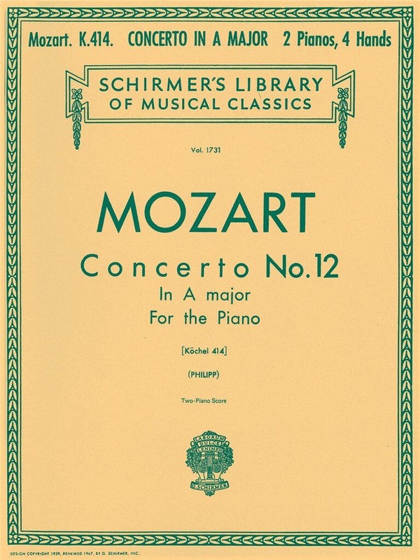 Concerto A major no.12 KV414 for
