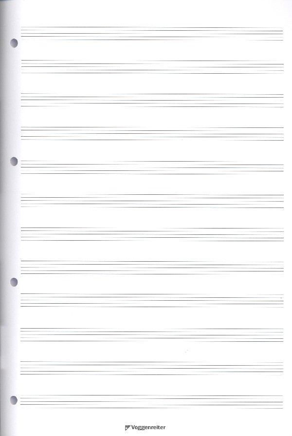 Notenblock 12 Systeme Din A4