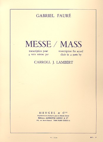Messe basse Transcription pour 4 voix