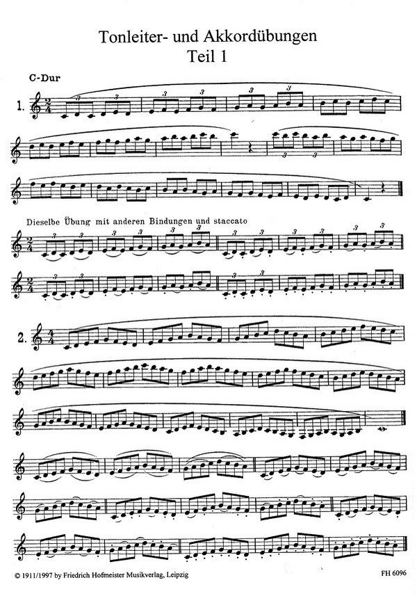 Tonleiter- und Akkordübungen Band 1
