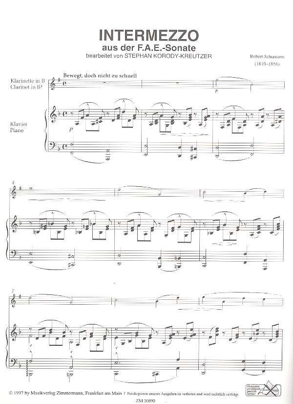 Interrmezzo aus der FAE-Sonate