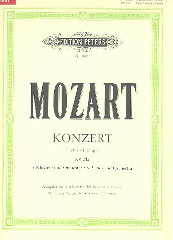Konzert F-Dur KV242 für 3 Klaviere und Orchester