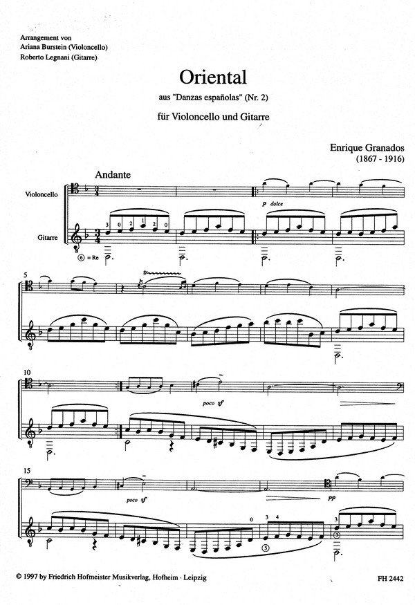 Oriental für Violoncello und Gitarre