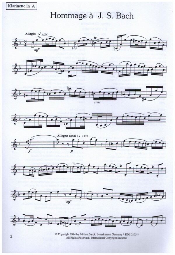 Hommages à Johann Sebastian Bach und andere Komponisten