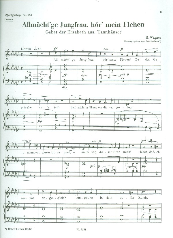Allmächtge Jungfrau (aus 'Tannhäuser')