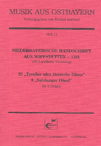 25 Tyroller oder deutsche Däntz und 8 Salzburger Dänzl