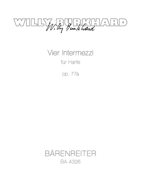 4 Intermezzi für Harfe