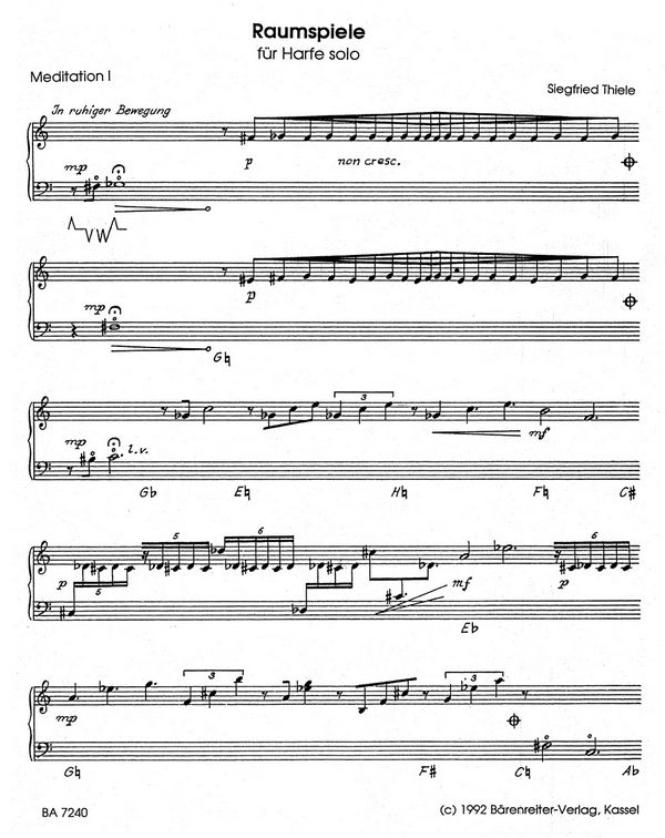 RAUMSPIELE FUER HARFE SOLO