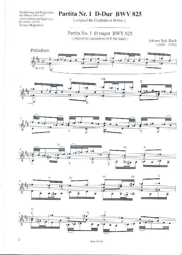 Partita D-Dur Nr.1 BWV825