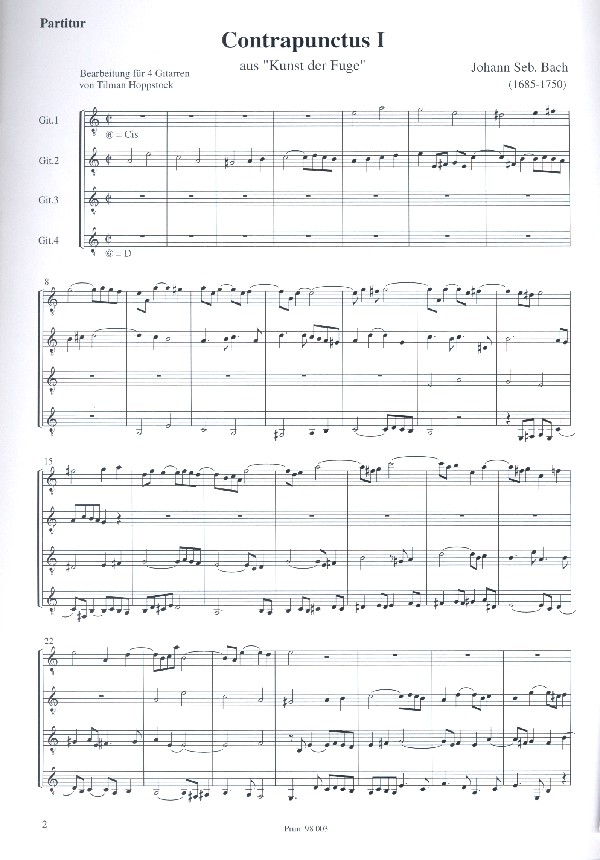 Contrapunctus Nr.1 aus "Kunst der Fuge"
