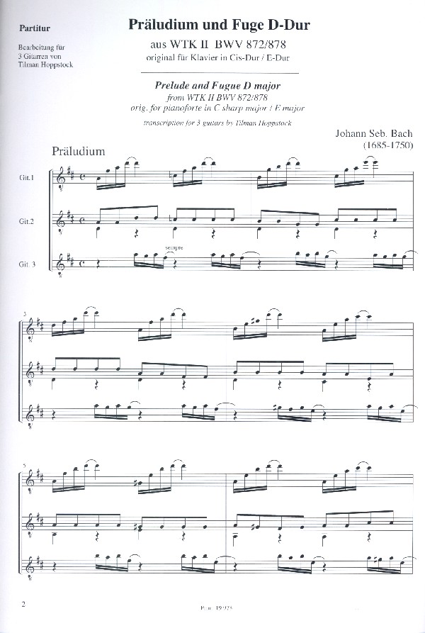 Präludium und Fuge D-Dur BWV872/BWV878 (WK2)
