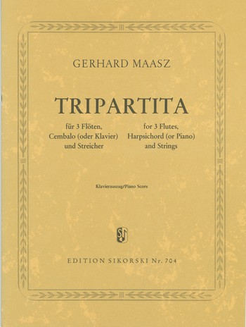 Tripartita für 3 Flöten,Cembalo  und Streicher