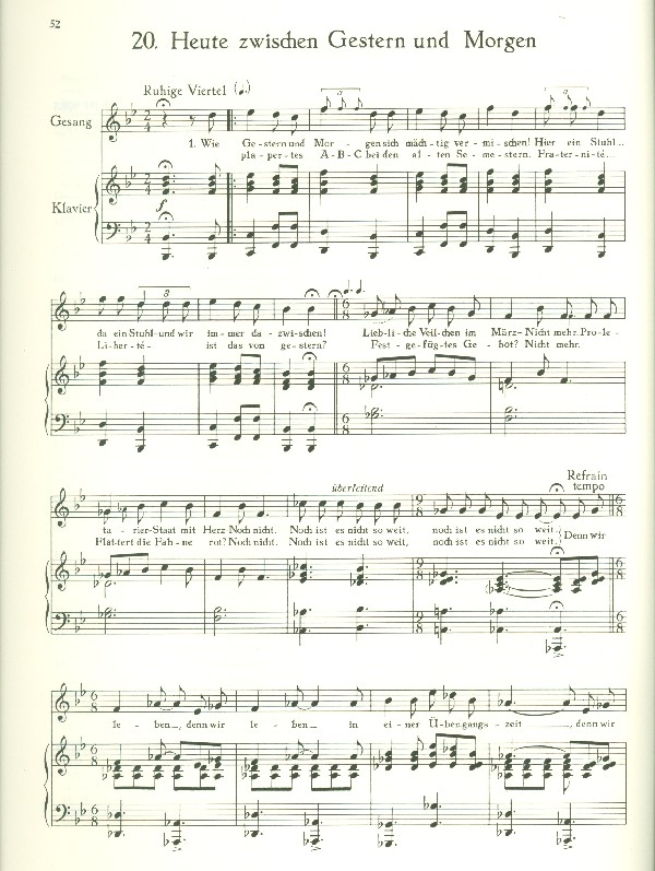 Lieder nach Texten von Kurt Tucholsky Band 2