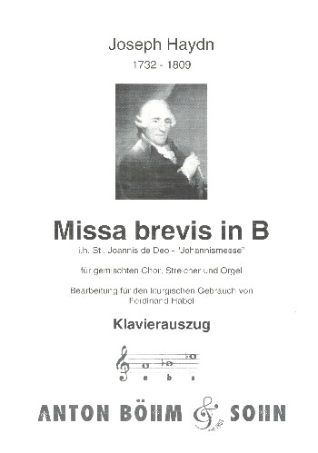 Missa brevis B-Dur 'in honorem sancti Joannes de deo'