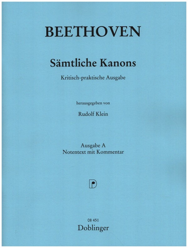 Sämtliche Kanons Ausgabe A